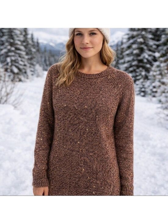 Tommy Hilfiger Sweaters - Tommy Hilfiger Gold Thread Mohair Sweater Shimmer Knit Winter Women’s L Heavy